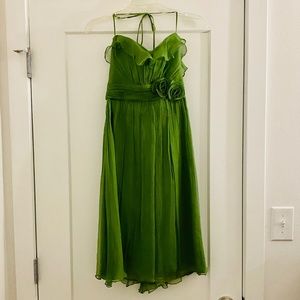 Amsale Green Bridesmaids Dress